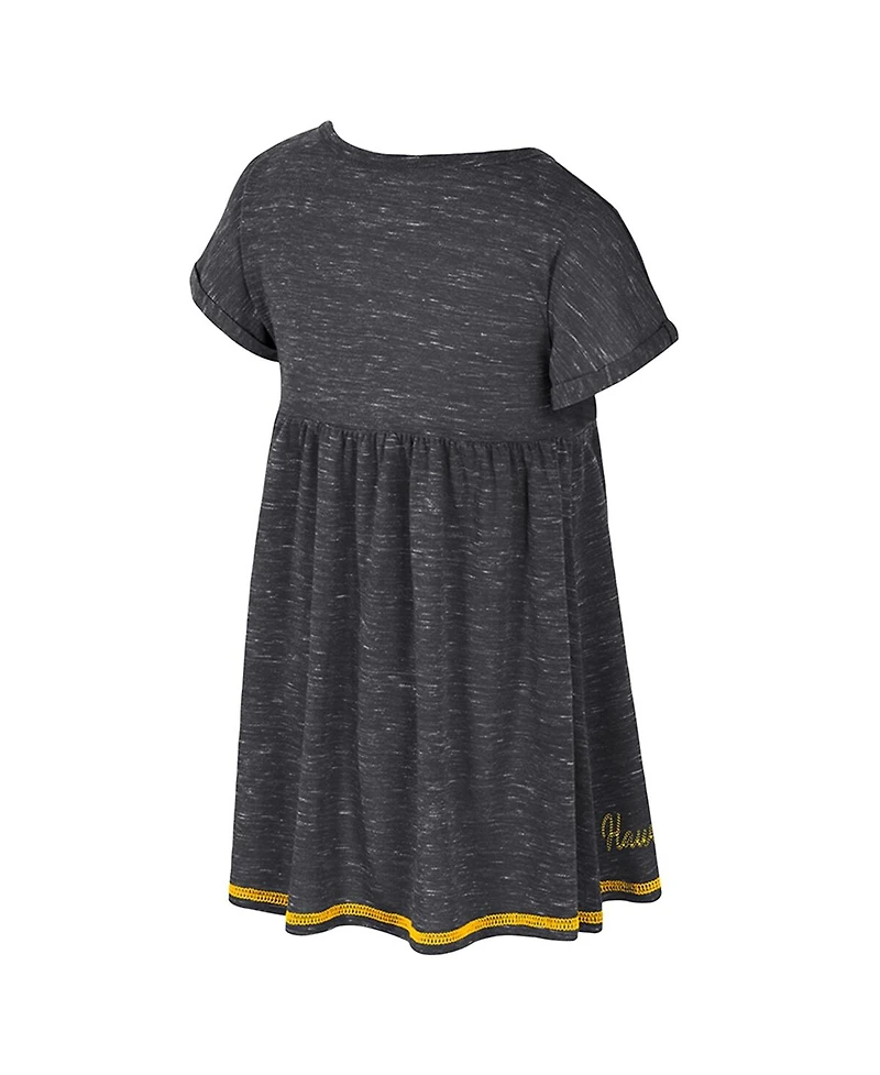 Colosseum Girls Toddler Black Iowa Hawkeyes Fleet Dress