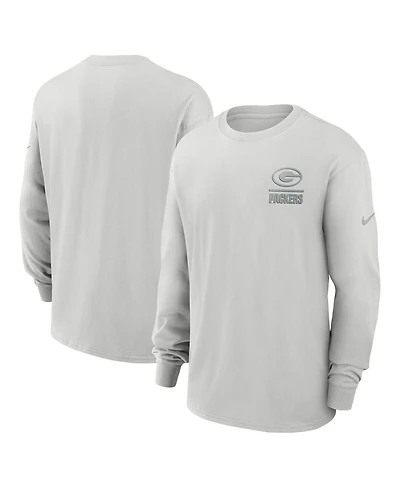 Nike Men's Gray Green Bay Packers Essential Heavy Max90 Long Sleeve T-Shirt