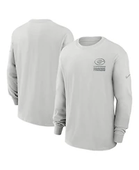 Nike Men's Gray Green Bay Packers Essential Heavy Max90 Long Sleeve T-Shirt