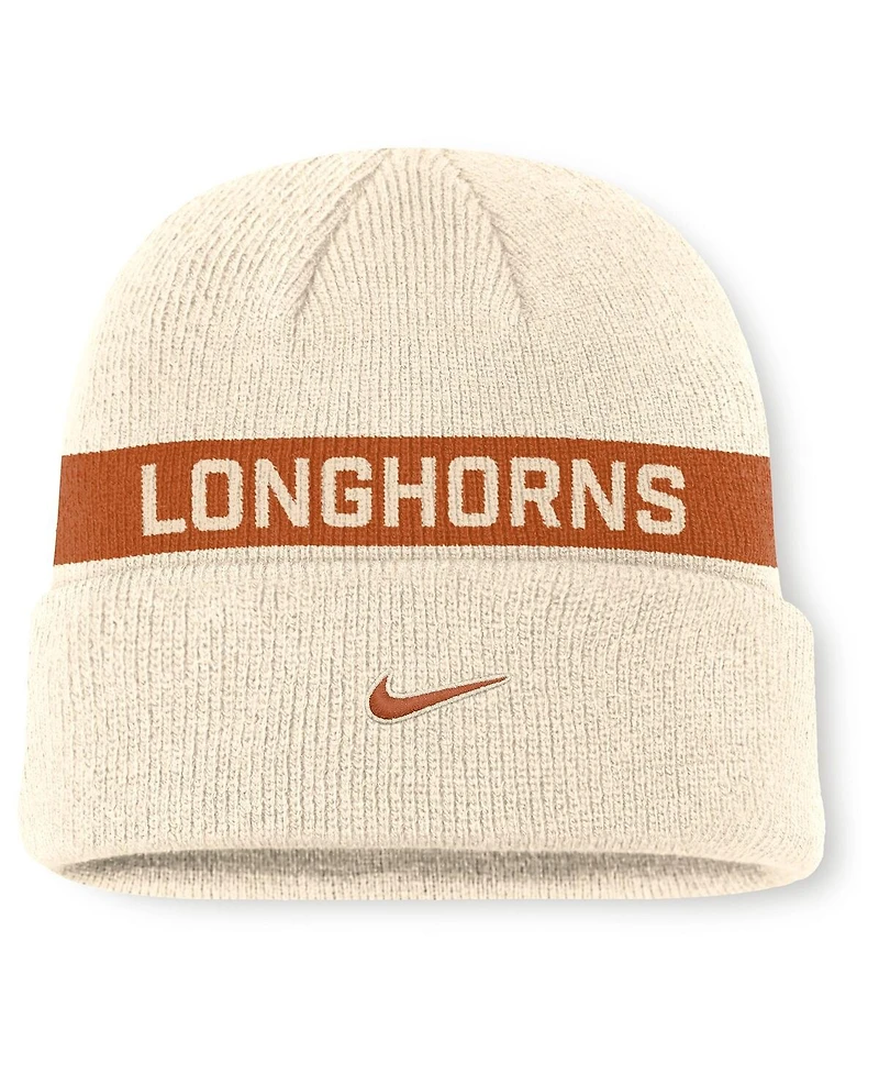Nike Men's Natural Texas Longhorns Peak Primetime Utility Cuffed Knit Hat
