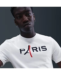 Nike Men's White Paris Saint-Germain Wordmark T-Shirt