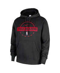 Nike Men's Black Portland Trail Blazers 2025/26 Authentic Practice Club Pullover Hoodie