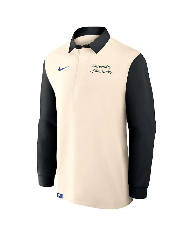 Nike Men's Tan/Black Kentucky Wildcats Rugby Long Sleeve Shirt