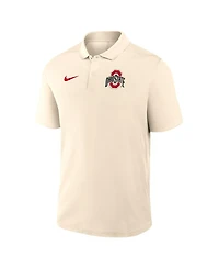 Nike Men's Tan Ohio State Buckeyes Primary Logo Victory Performance Polo Shirt