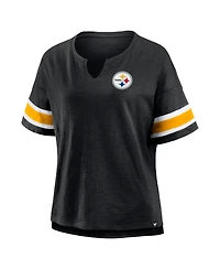Fanatics Women's Black Pittsburgh Steelers Redzone Curl Route T-Shirt