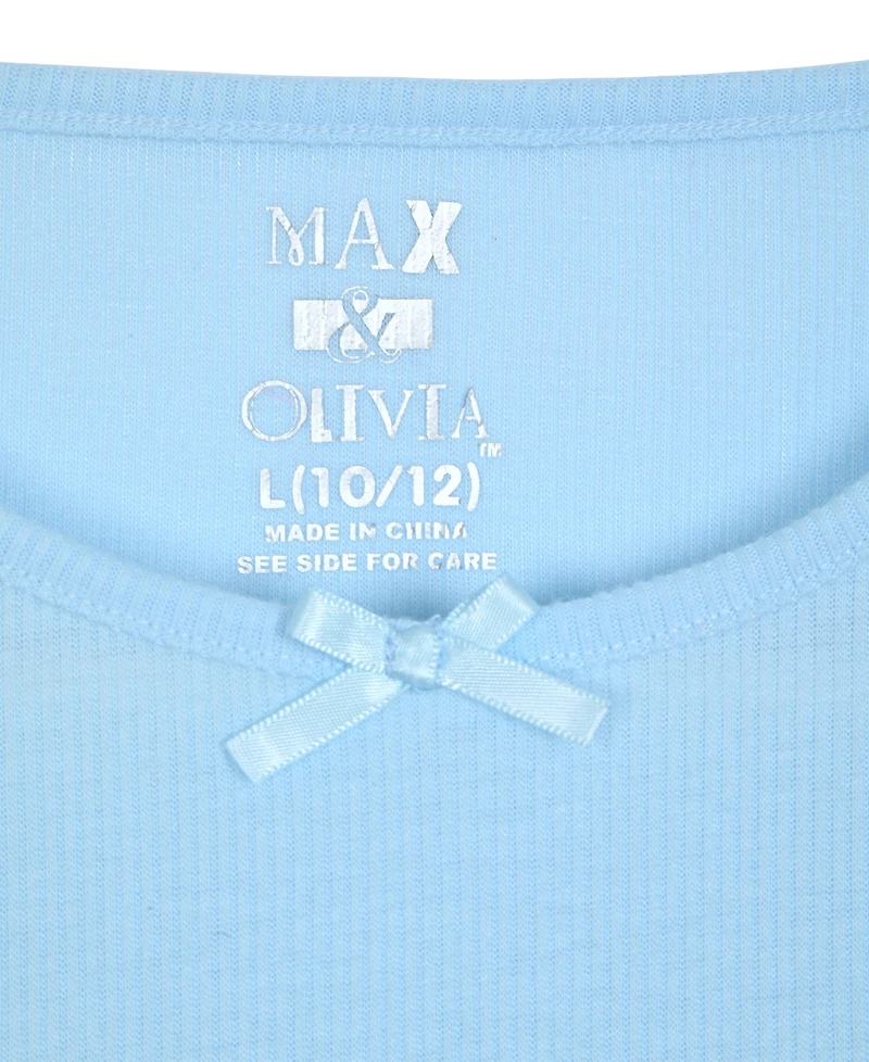 Max & Olivia Little and Big Girls 3-Piece Printed Pajama Set