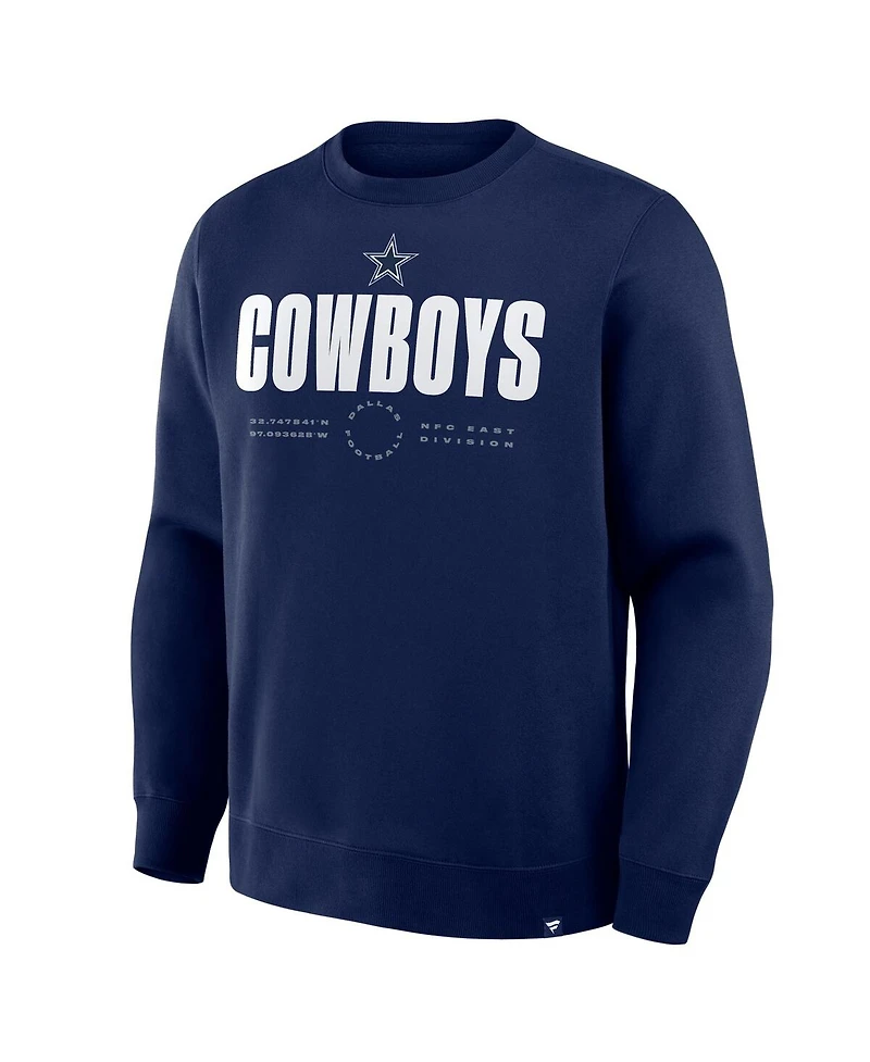 Fanatics Men's Navy Dallas Cowboys Direct Handoff Legacy Pullover Sweatshirt