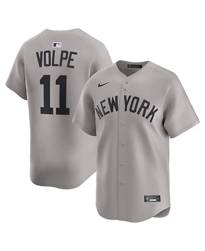 Nike Men's Anthony Volpe Gray New York Yankees Road Limited Player Jersey