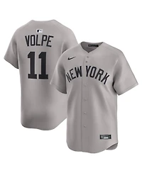 Nike Men's Anthony Volpe Gray New York Yankees Road Limited Player Jersey