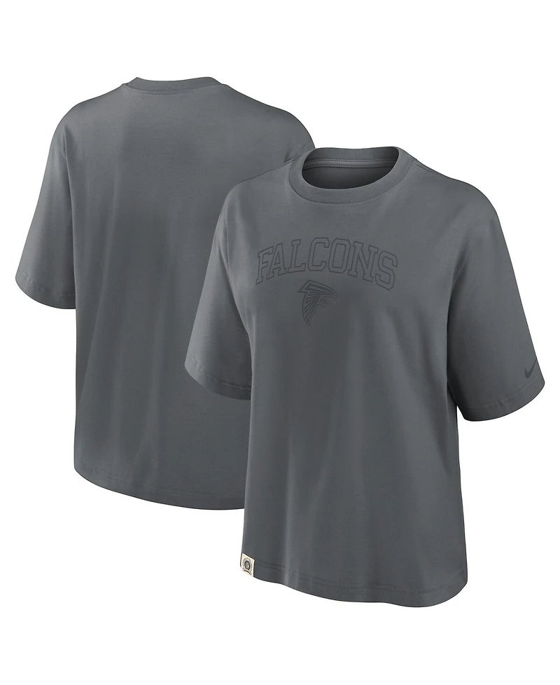 Nike Women's Charcoal Atlanta Falcons Glory Arch Boxy T-Shirt