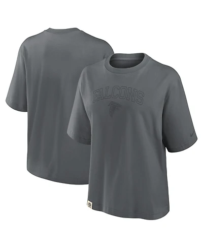Nike Women's Charcoal Atlanta Falcons Glory Arch Boxy T-Shirt