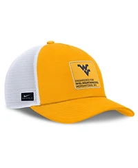 Nike Men's Gold/White West Virginia Mountaineers 2025 On-Field Rise Engineered Trucker Adjustable Hat