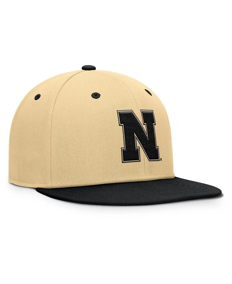 Fanatics Men's Khaki/Black Nebraska Huskers Balance Fitted Hat