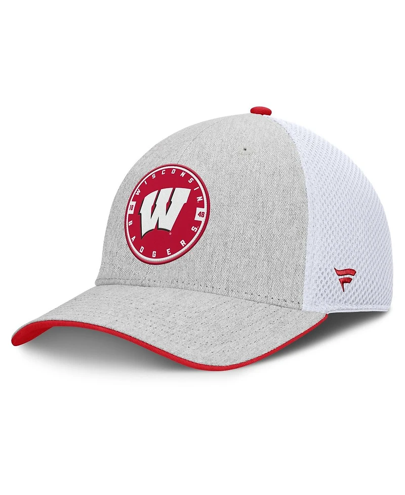 Fanatics Men's Heather Gray Wisconsin Badgers Trigger Flex Hat