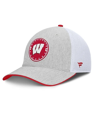 Fanatics Men's Heather Gray Wisconsin Badgers Trigger Flex Hat