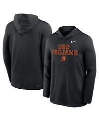 Nike Men's Black Usc Trojans 2025 Sideline Performance Long Sleeve Hoodie T-Shirt