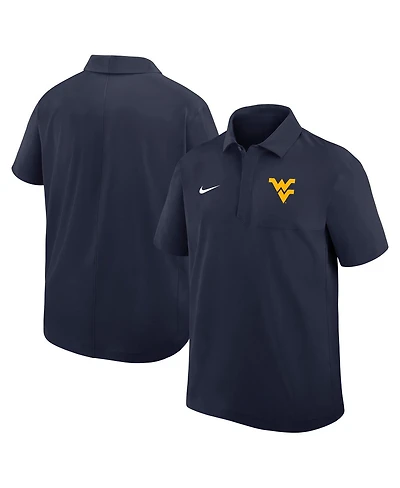 Nike Men's Navy West Virginia Mountaineers 2025 Coaches Sideline Polo Shirt