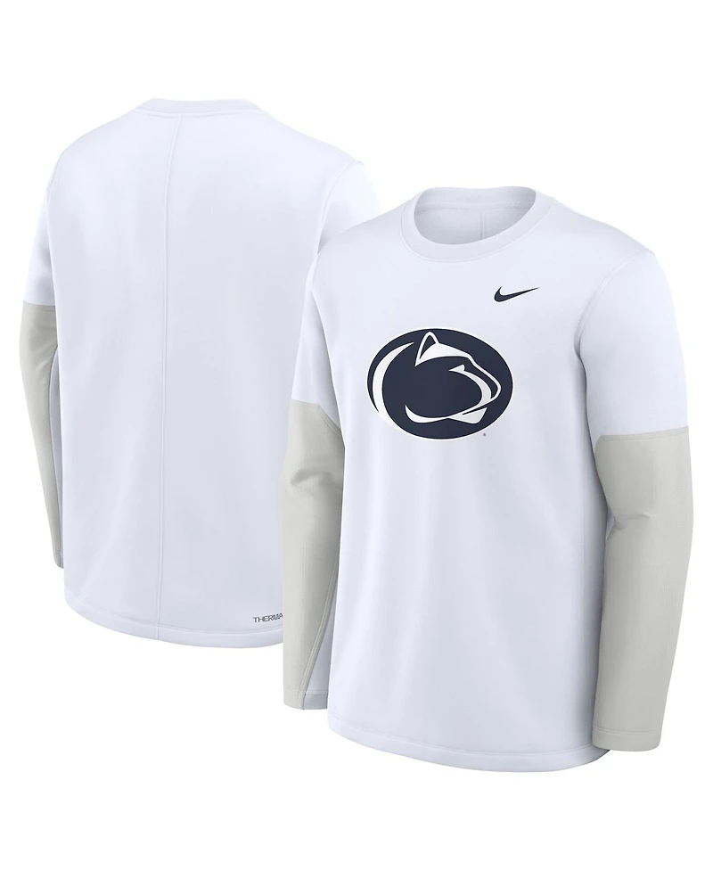 Nike Men's White Penn State Nittany Lions 2025 Sideline Coach Performance Long Sleeve T-Shirt