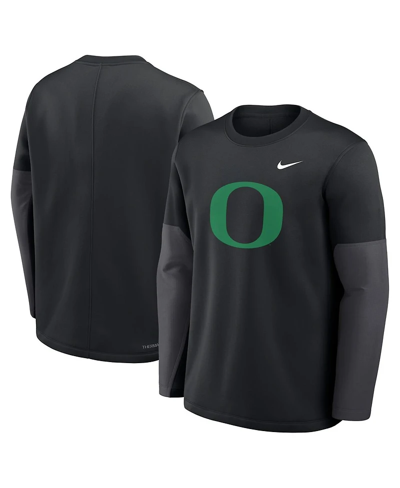 Nike Men's Oregon Ducks 2025 Sideline Coach Performance Long Sleeve T-Shirt