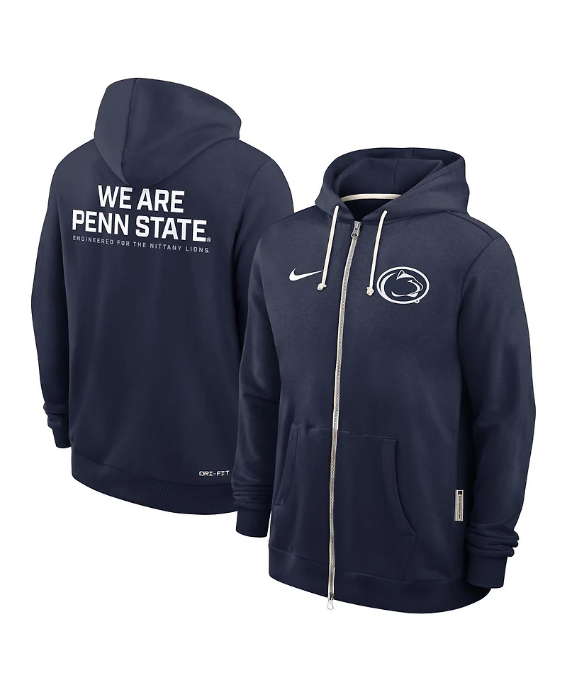 Nike Men's Navy Penn State Nittany Lions 2025 Sideline Performance Full-Zip Hoodie