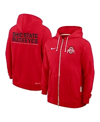 Nike Men's Scarlet Ohio State Buckeyes 2025 Sideline Performance Full-Zip Hoodie