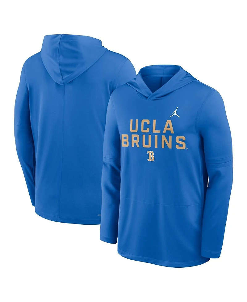 Jordan Men's Blue Ucla Bruins 2025 Sideline Performance Long Sleeve Hoodie T-Shirt