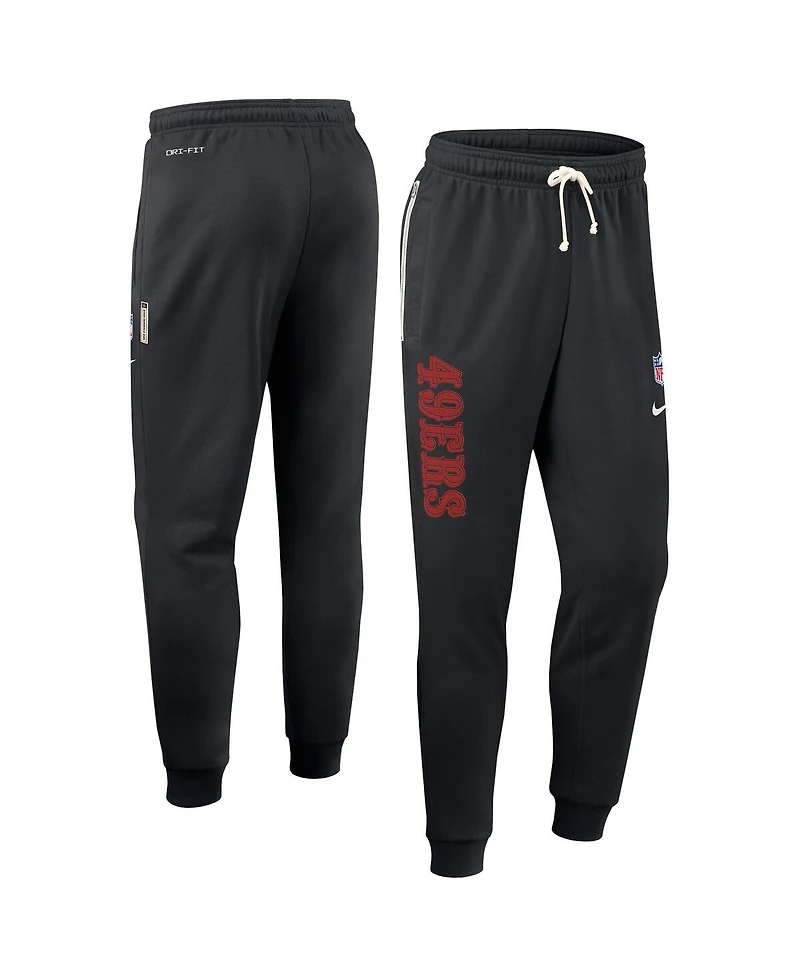 Nike Men's Black San Francisco 49ers Sideline Ground Game Performance Taper Pants
