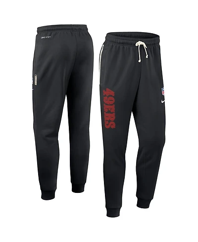 Nike Men's Black San Francisco 49ers Sideline Ground Game Performance Taper Pants