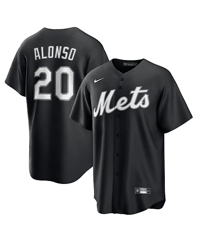 Nike Men's Pete Alonso Black New York Mets Lights Out Replica Player Jersey