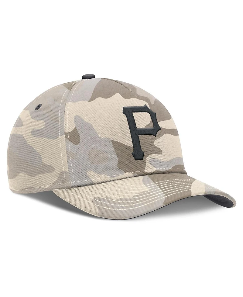 Nike Men's Natural Pittsburgh Pirates Camo Pack Rise Adjustable Hat