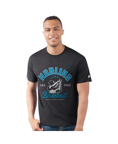 Starter Men's Black Miami Marlins Prime Time Batter T-Shirt