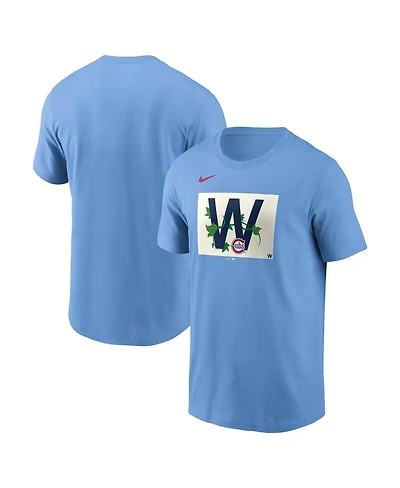 Nike Men's Light Blue Chicago Cubs Alt Ivy W Flag T-Shirt
