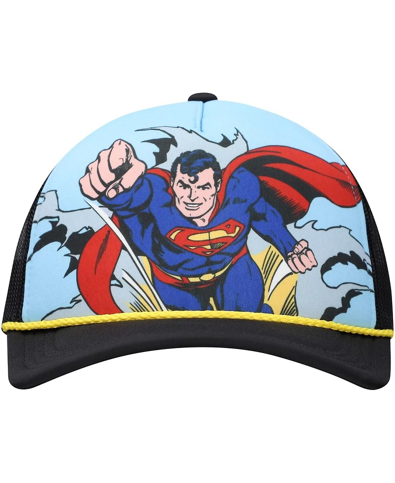 Lids Men's and Women's Blue/Black Superman Graphic Foam Trucker Adjustable Hat