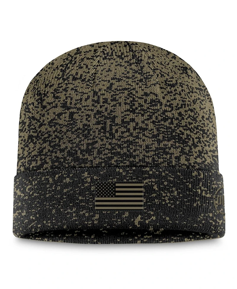 Top of the World Men's Olive/Black Texas Tech Red Raiders Cuffed Knit Two-Tone Hat