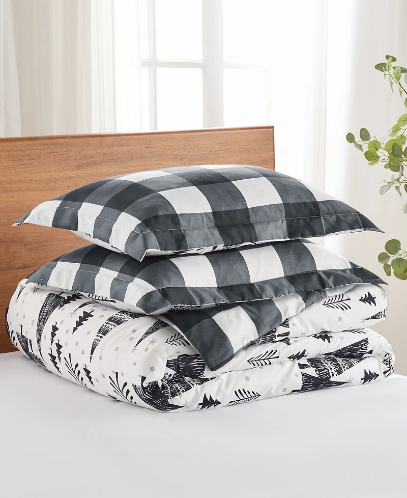 Levtex Home Merry and Bright Northern Star Reversible -Pc. Duvet Cover Set