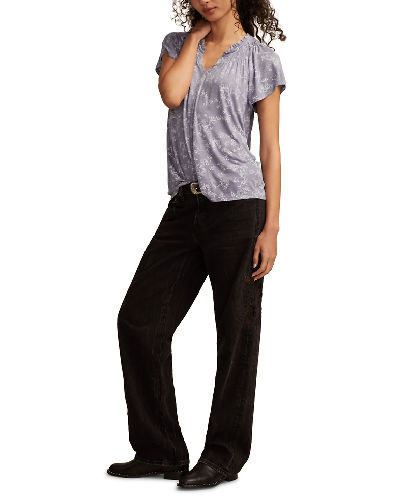 Lucky Brand Women's Sandwash Notch Top