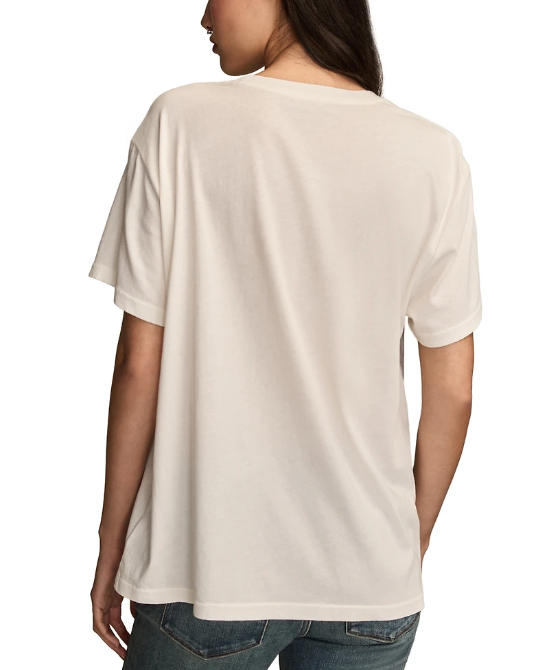 Lucky Brand Women's Tattoo Queen Classic Crew Neck T-shirt