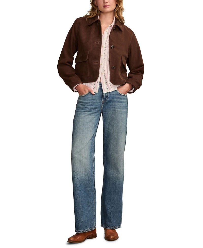 Lucky Brand Women's Suede Leather Jacket