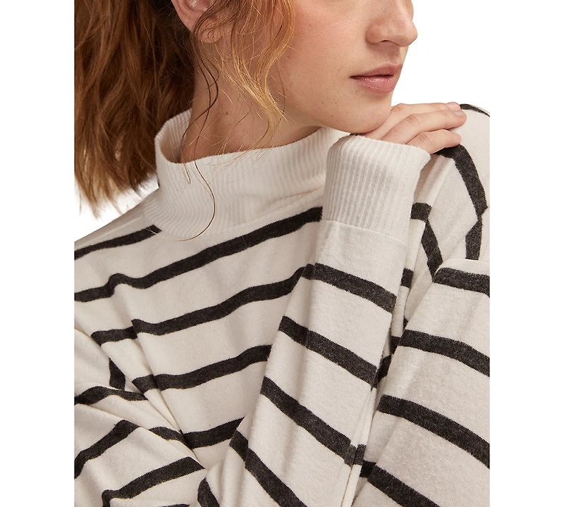 Lucky Brand Women's Cloud Mock Neck Top