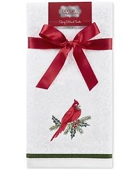 Decor Studio Holiday Cardinal Turkish Cotton 2-Pc. Hand Towel Set, 16" x 28"