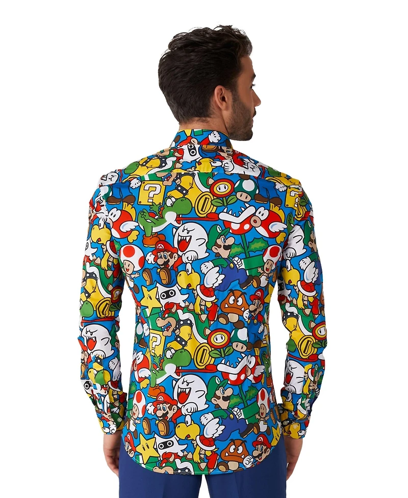 OppoSuits Men's Super Mario Licensed Nintendo Dress Shirt