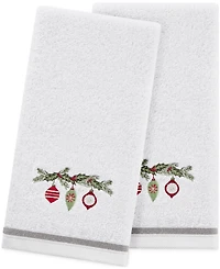 Decor Studio Holiday Ornaments Turkish Cotton 2-Pc. Hand Towel Set, 16" x 28"