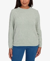 Alfred Dunner Women's Classic Cable Chenille Pullover Sweater