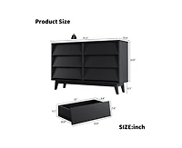 Casainc Storage Cabinet with Drawer Double Dresser Bevel Design