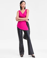 I.n.c. International Concepts Women's Sleeveless Surplice-Neck Top, Macy's Exclusive