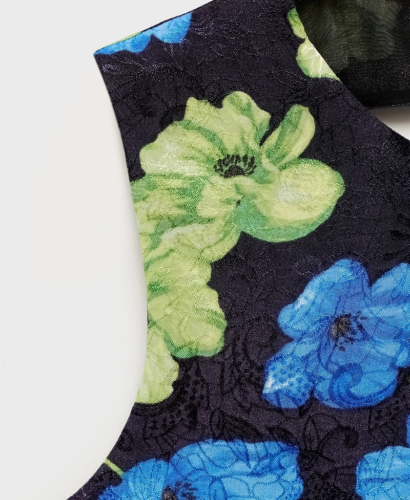 Mango Women's Open-Back Floral Blouse
