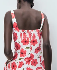 Mango Women's Flared Cotton Dress