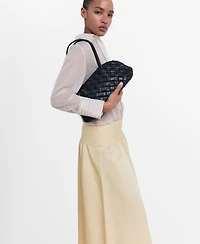 Mango Women's Frayed Ends Midi Skirt