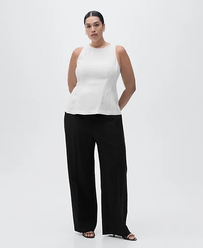 Mango Women's Straight Mid-Rise Pants