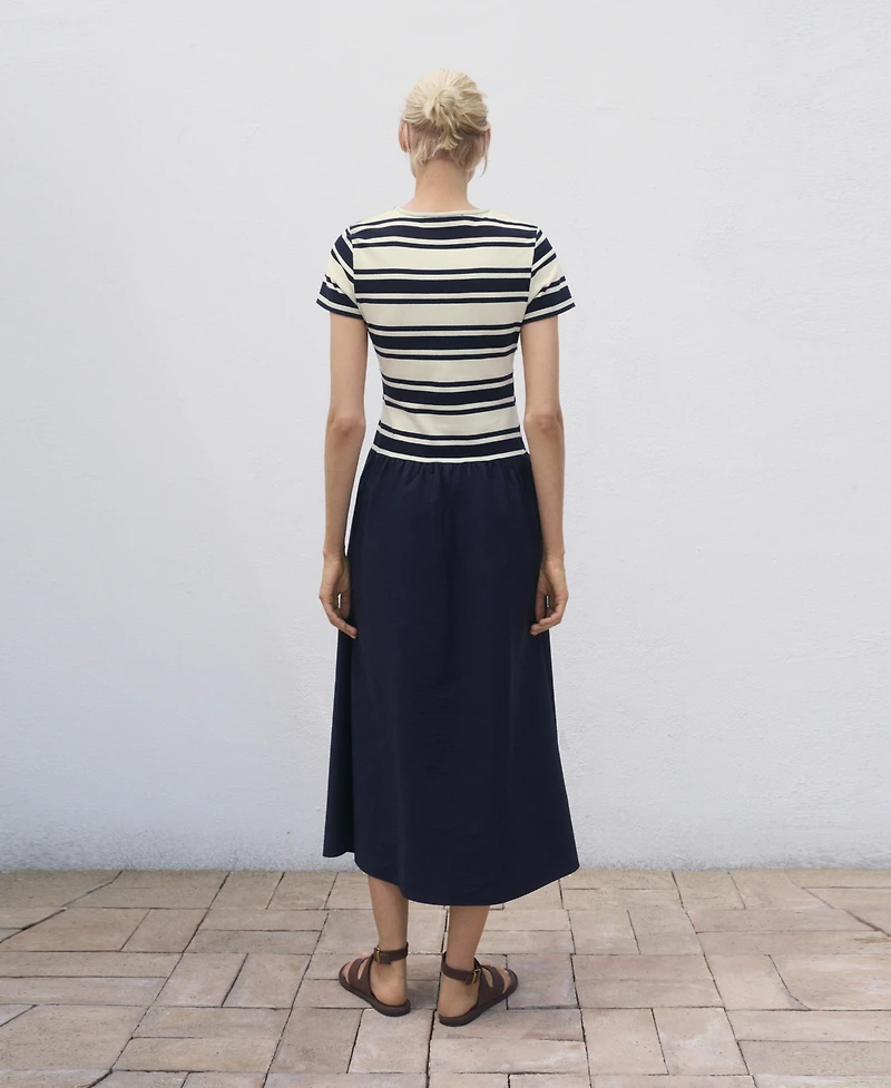 Mango Women's Mixed Striped Dress
